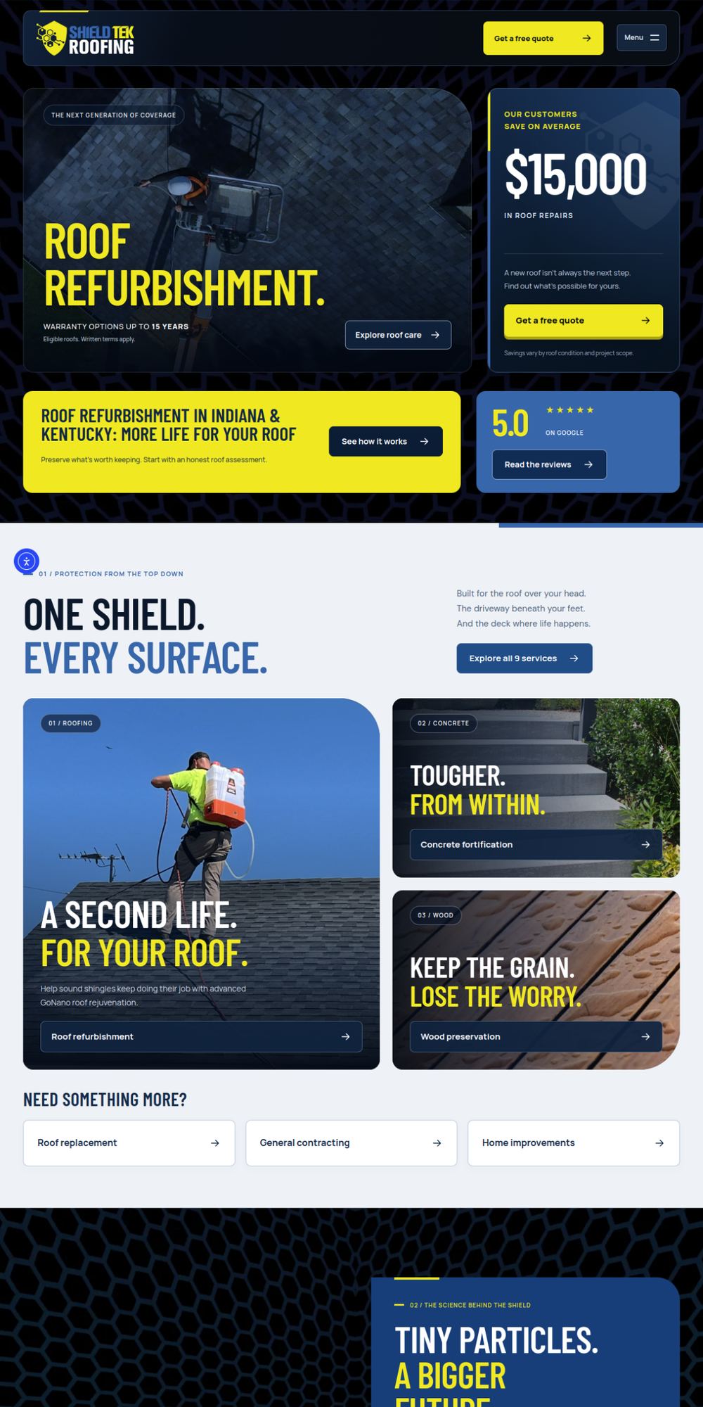 ShieldTek Roofing website